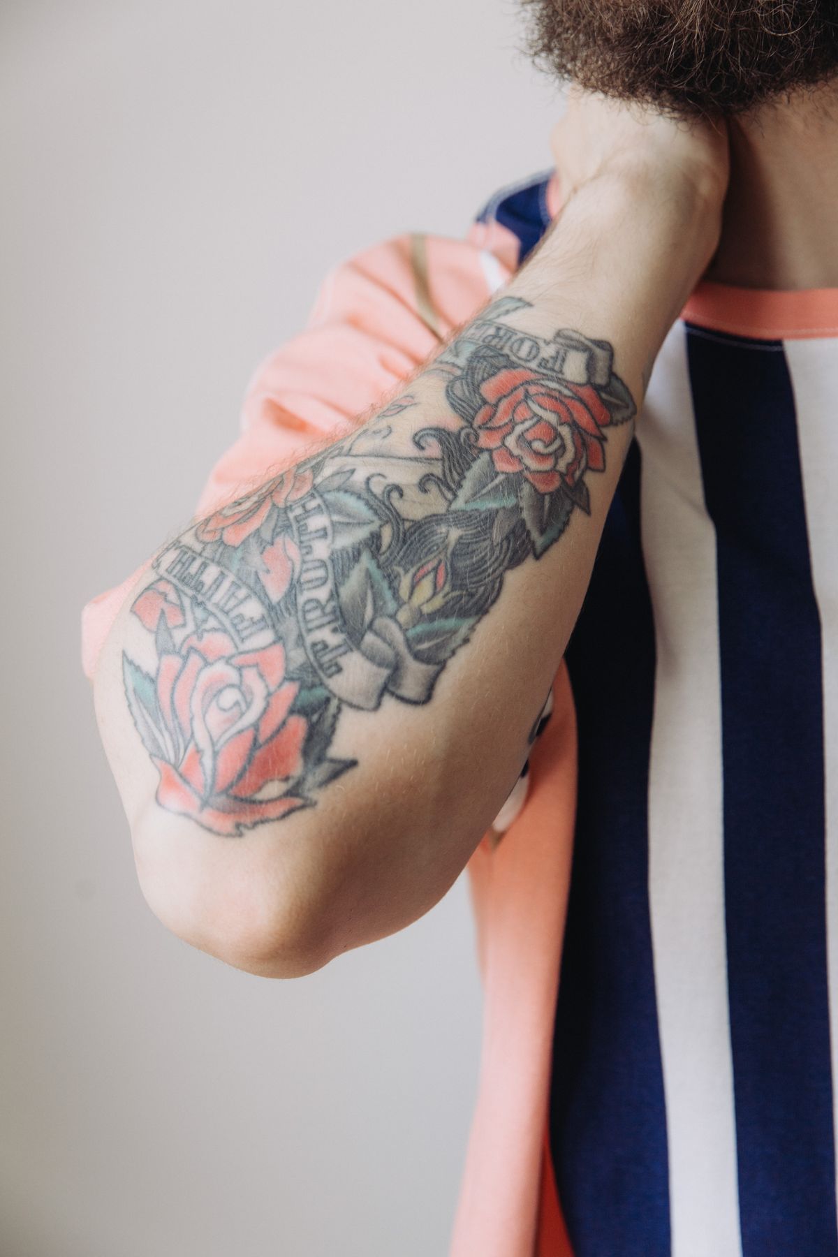 A tattooed elbow 