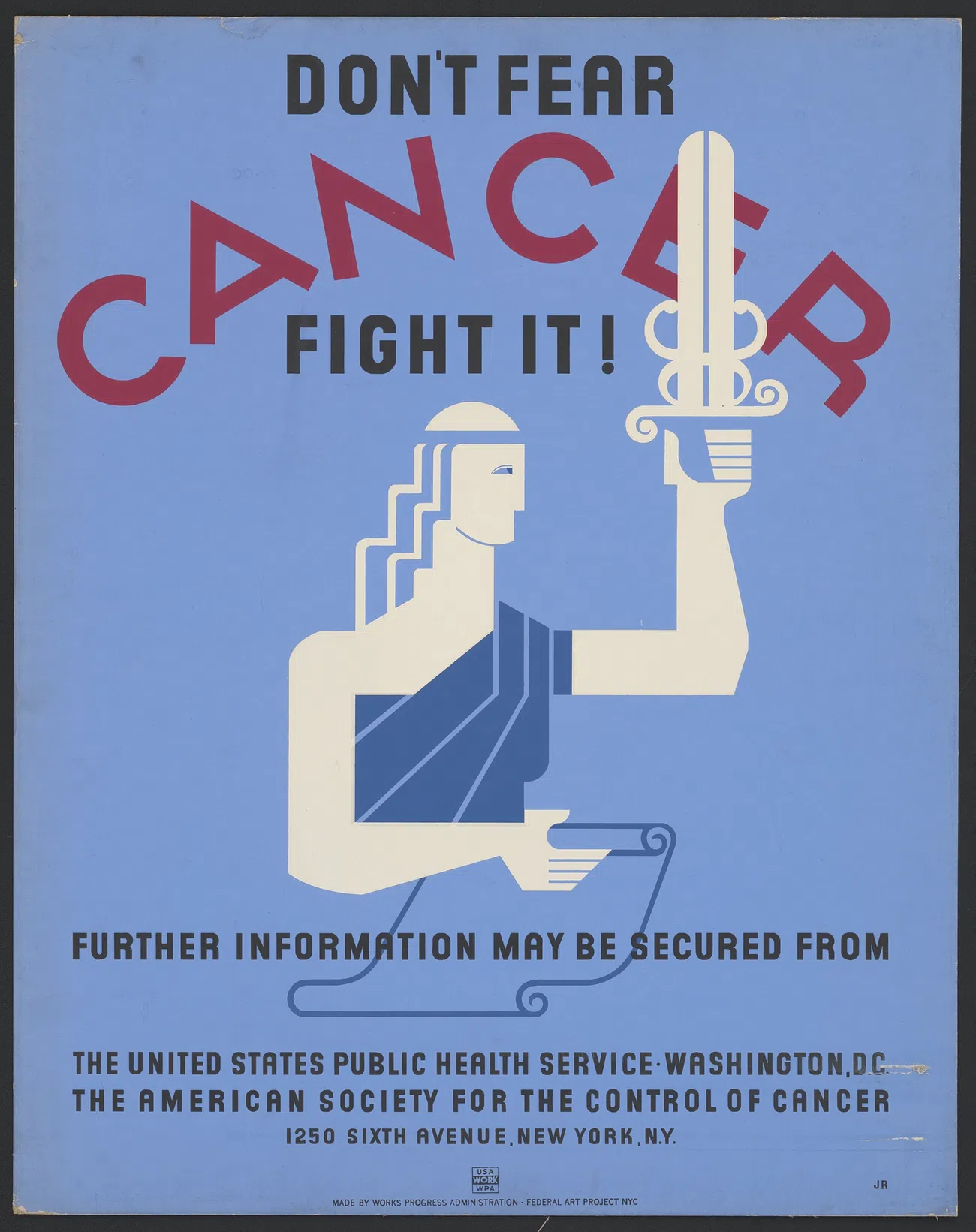 A vintage poster about cancer prevention.